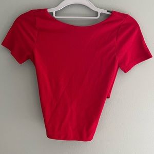 Hollister Red Open Back Shirt